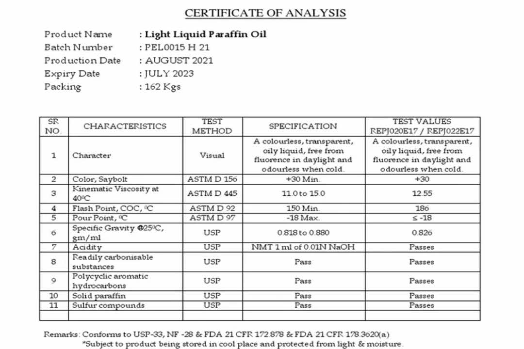 آنالیز پارافین مایع صنعتی: راهنمای جامع تفسیر TDS و انتخاب گرید مناسب | شرکت کیمیا فرایند رازی